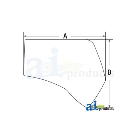 A & I Products Glass, RH Side Window 68.3" x61.5" x1.8" A-4651655